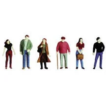 Plastruct Z gauge White Polystyrene City Figures (2 sets per pack)