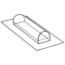 Plastruct 1/4" x 3/4" Rectangular Barrel Skylight (2 per pack)