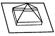 Plastruct 3/4" x 3/4" Square Pyramid Skylight (2 per pack)