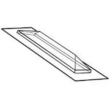 Plastruct 1/2" x 1" Rectangular Square Skylight (2 per pack)