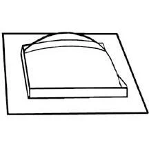 Plastruct 2" x 2" Square Dome Skylight (1 per pack)
