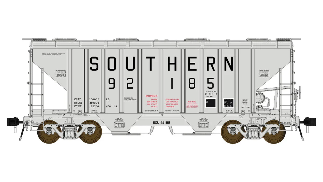 Class One Model Works HO Southern PS3000CD Two-Bay Hopper Car SOU #92306 - FC01030