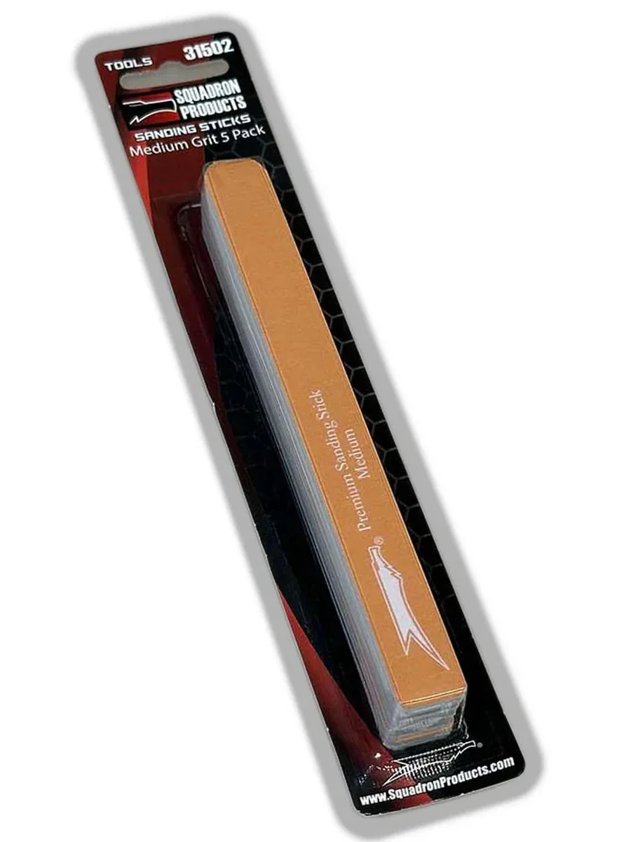 Squadron Tools Sanding Stick Medium Grit (Orange) 5pk - 31502