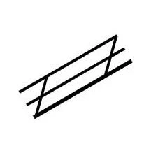 Plastruct 1:32 Polystyrene Stair Rail White (1 per pack)
