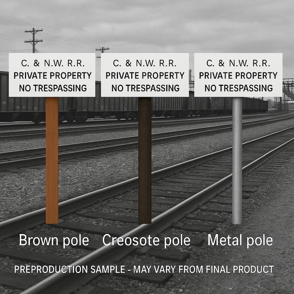 N Scale - C & N W No Trespassing Sign -2 Pack