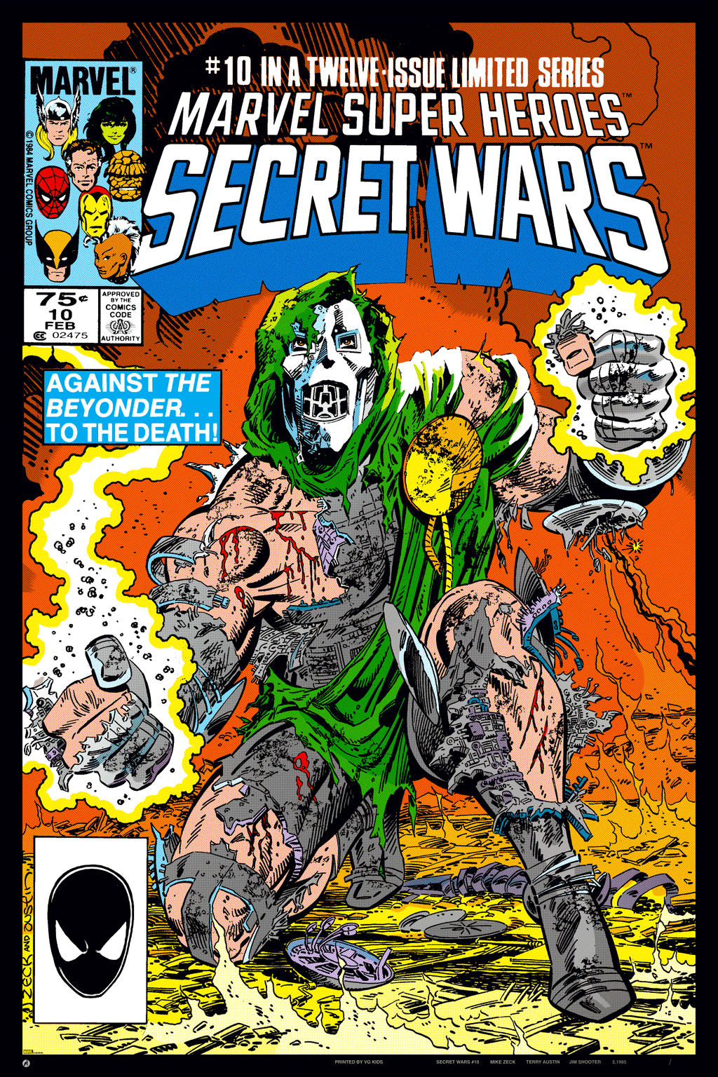 Secret Wars #10 Poster - Mike Zeck