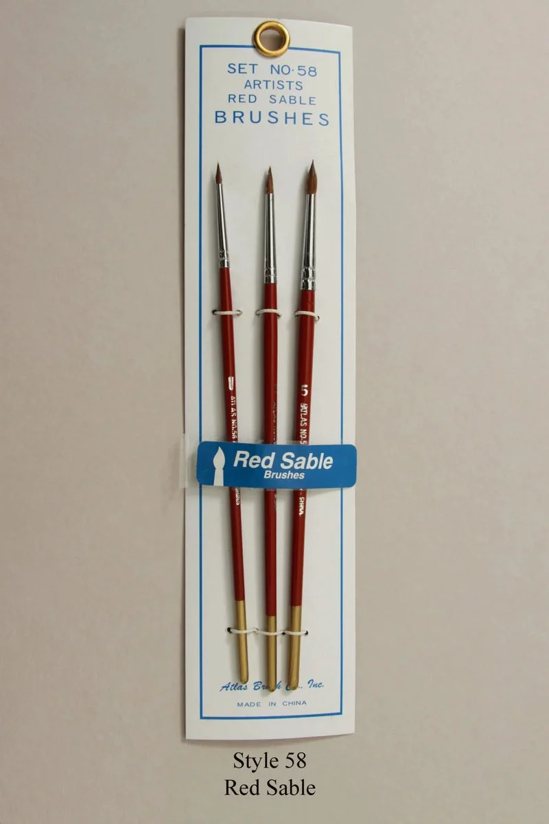 Atlas Brush Style 58 Red Sable - Atlas Brush Co.