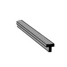 Plastruct Dark Gray ABS Tee - 1/4" (6.4mm) x 1/4" (6.4mm) - .060 (1.5mm) thick - 24" (600mm) Length (4 per pack)