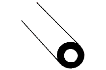 Plastruct White Butyrate Round Tubing - 1/4" (6.4mm) O.D. - 1/8" (3.2mm) I.D. - 1/16" (1.6mm) Wall (7 per pack)