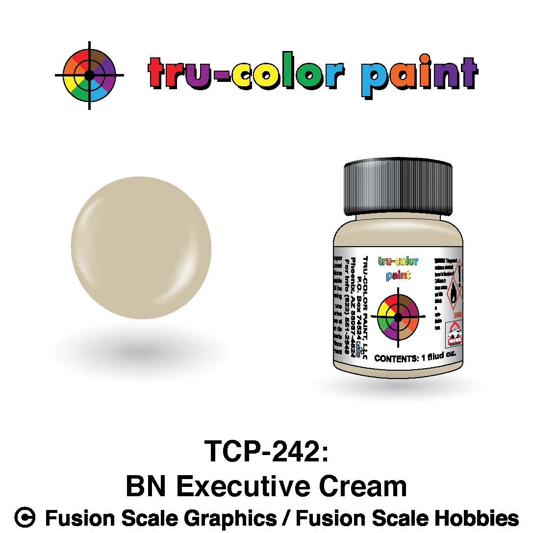 Tru Color Paint Burlington Northern BN Executive Cream 1oz - 242