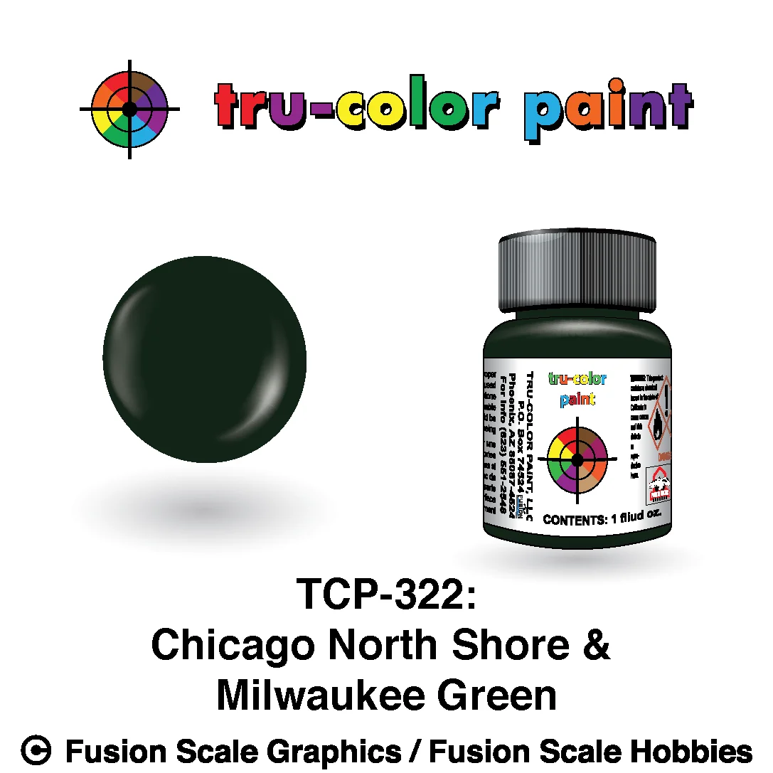 Tru Color Paint Chicago North Shore & Milwaukee Rd. Green 1oz - 322