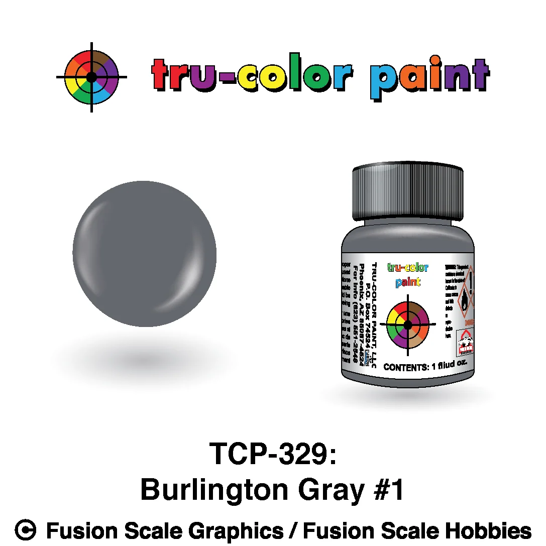 Tru Color Paint Chicago, Burlington, & Quincy Gray 1oz - 329