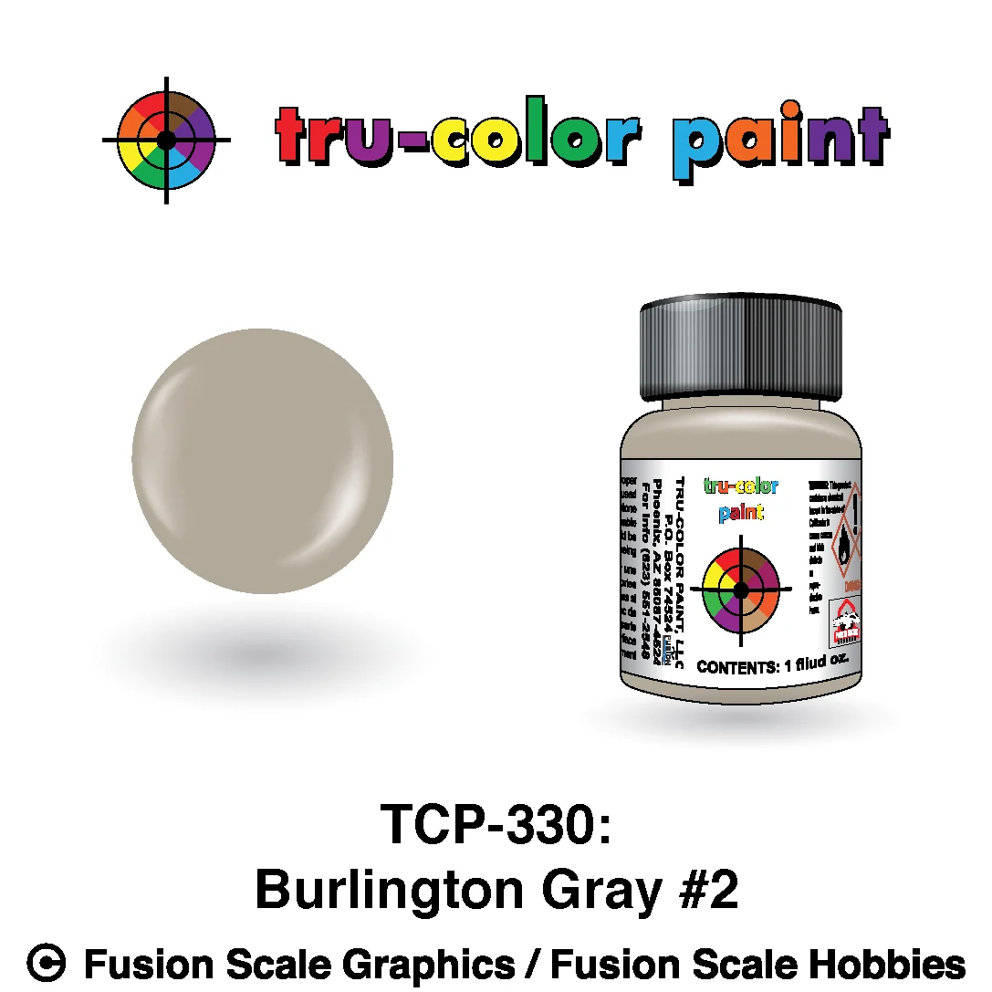 Tru Color Paint Chicago, Burlington, & Quincy Grey #2 1oz - 330