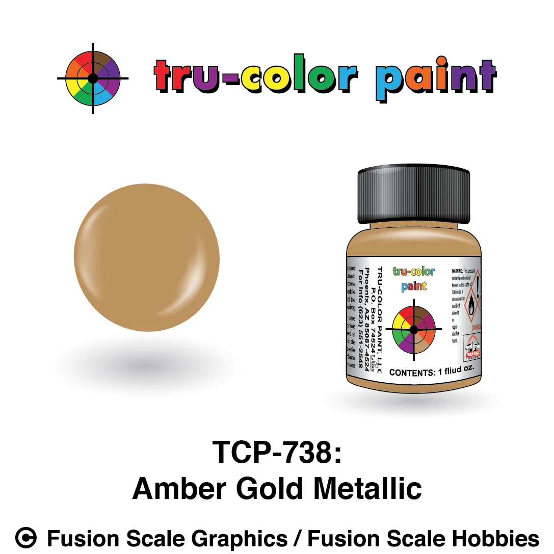 Tru Color Paint Metallic Amber Gold 1oz