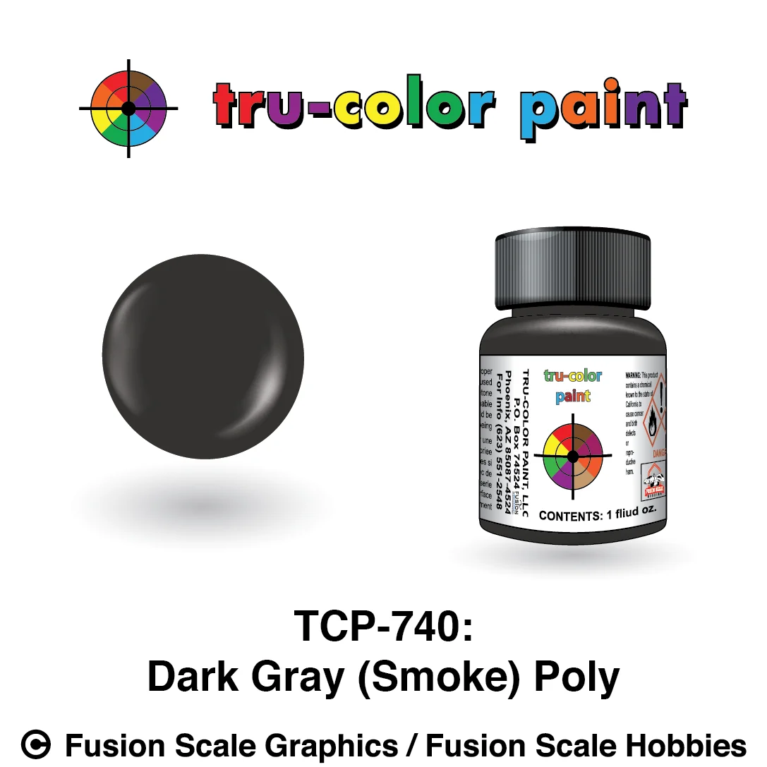 Tru Color Paint Dark Gray (Smoke) Poly 1oz