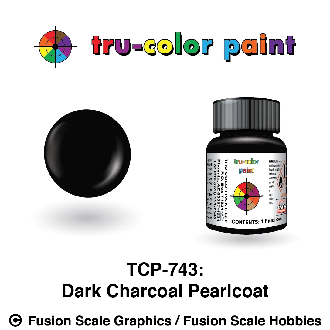 Tru Color Paint Dark Charcoal Pearlescent 1oz