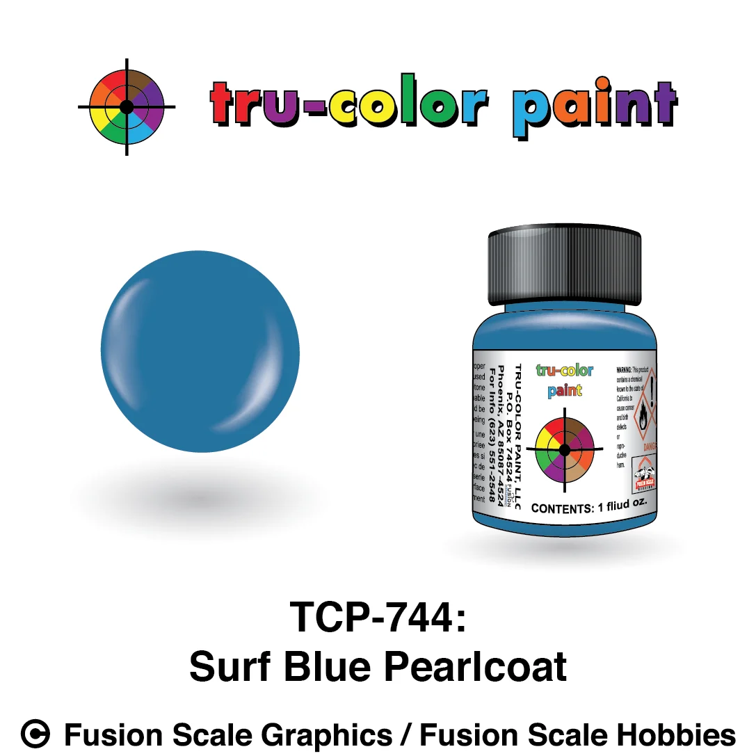 Tru Color Paint Surf Blue Pearlescent 1oz