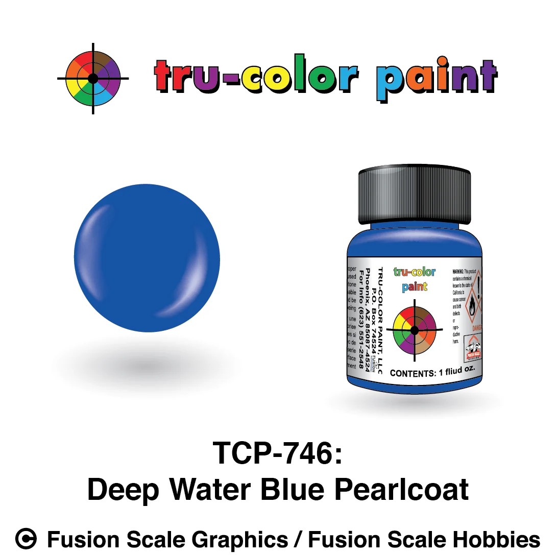 Tru Color Paint Deep Water Blue Pearlescent 1oz