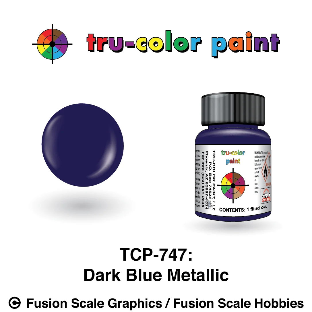 Tru Color Paint Metallic Dark Blue 1oz