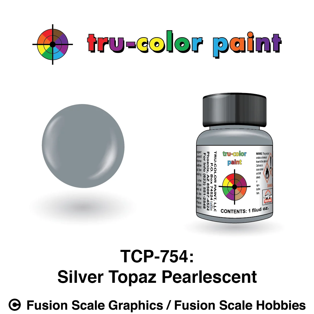 Tru Color Paint Silver Topaz Pearlescent 1oz
