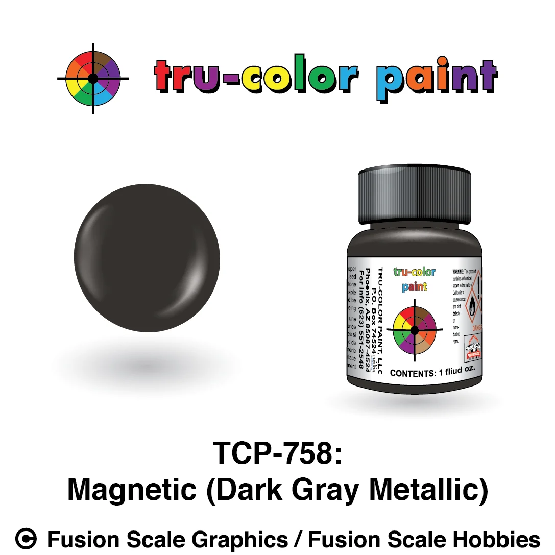 Tru Color Paint Magnetic (a very dark metallic gray) 1oz