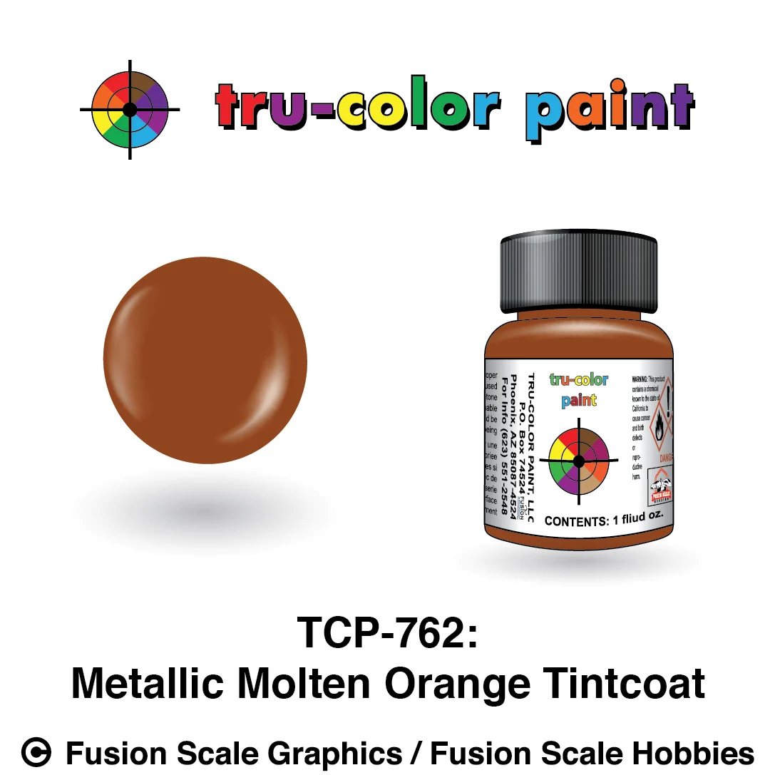 Tru Color Paint Metallic Molten Orange Tintcoat (a Kandy) 1oz