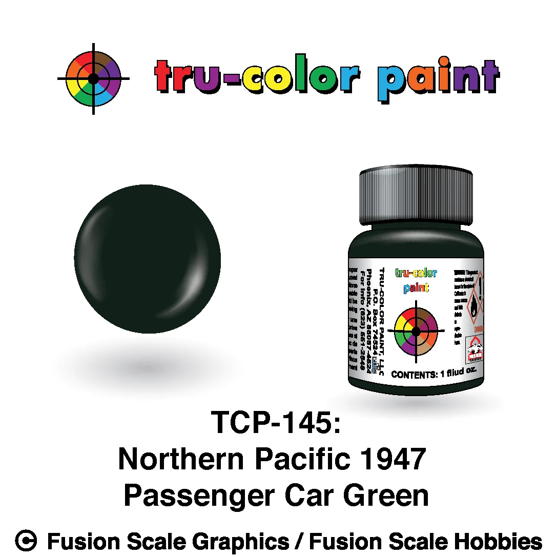 Tru Color Paint Northern Pacific 1947 Passenger Car Dark Green 1oz - 145