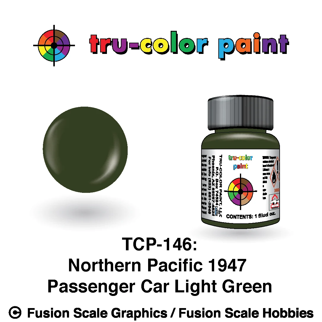 Tru Color Paint Northern Pacific 1947 Pass Light Green 1oz - 146
