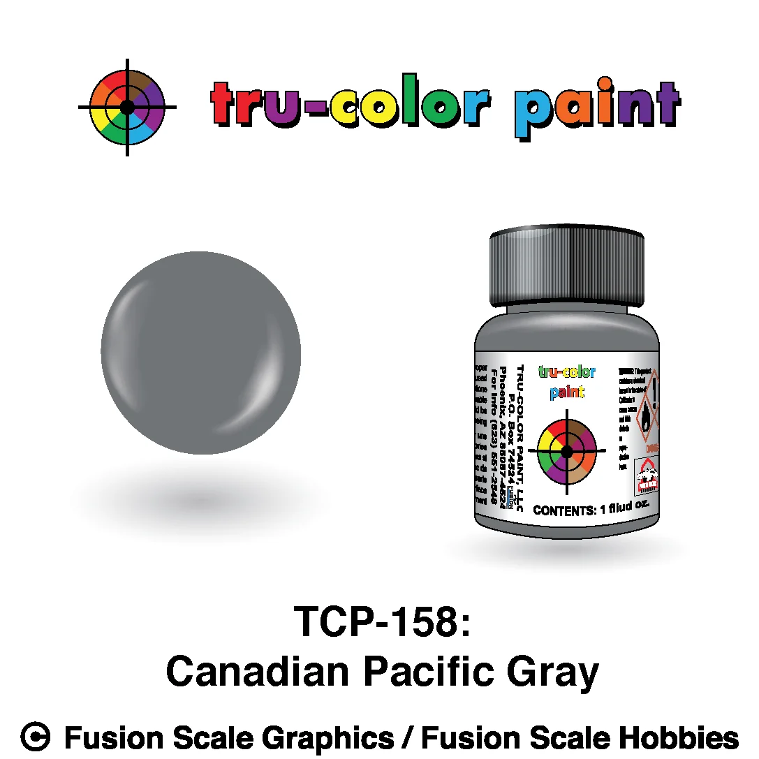 Tru Color Paint Canadian Pacific Rail Gray 1oz - 158