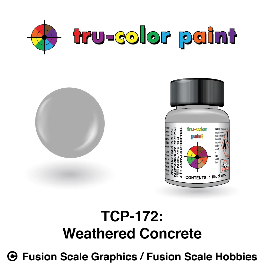 Tru Color Paint Flat Weathered Aged Concrete 1oz - 172