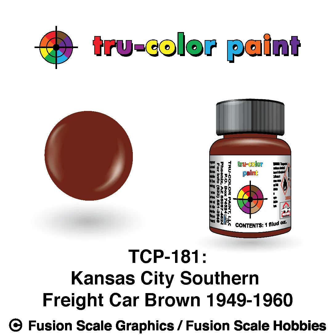 Tru Color Paint Kansas City Southern '44-'60s Freight Car Brown 1oz - 181