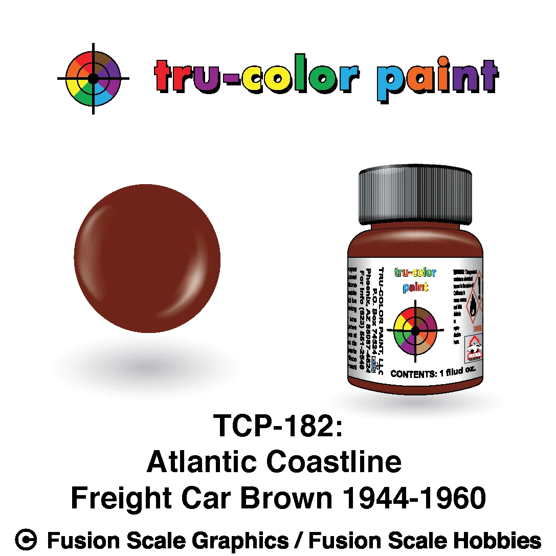 Tru Color Paint Atlantic Coastline '44-'60s Freight Car Brown 1oz - 182