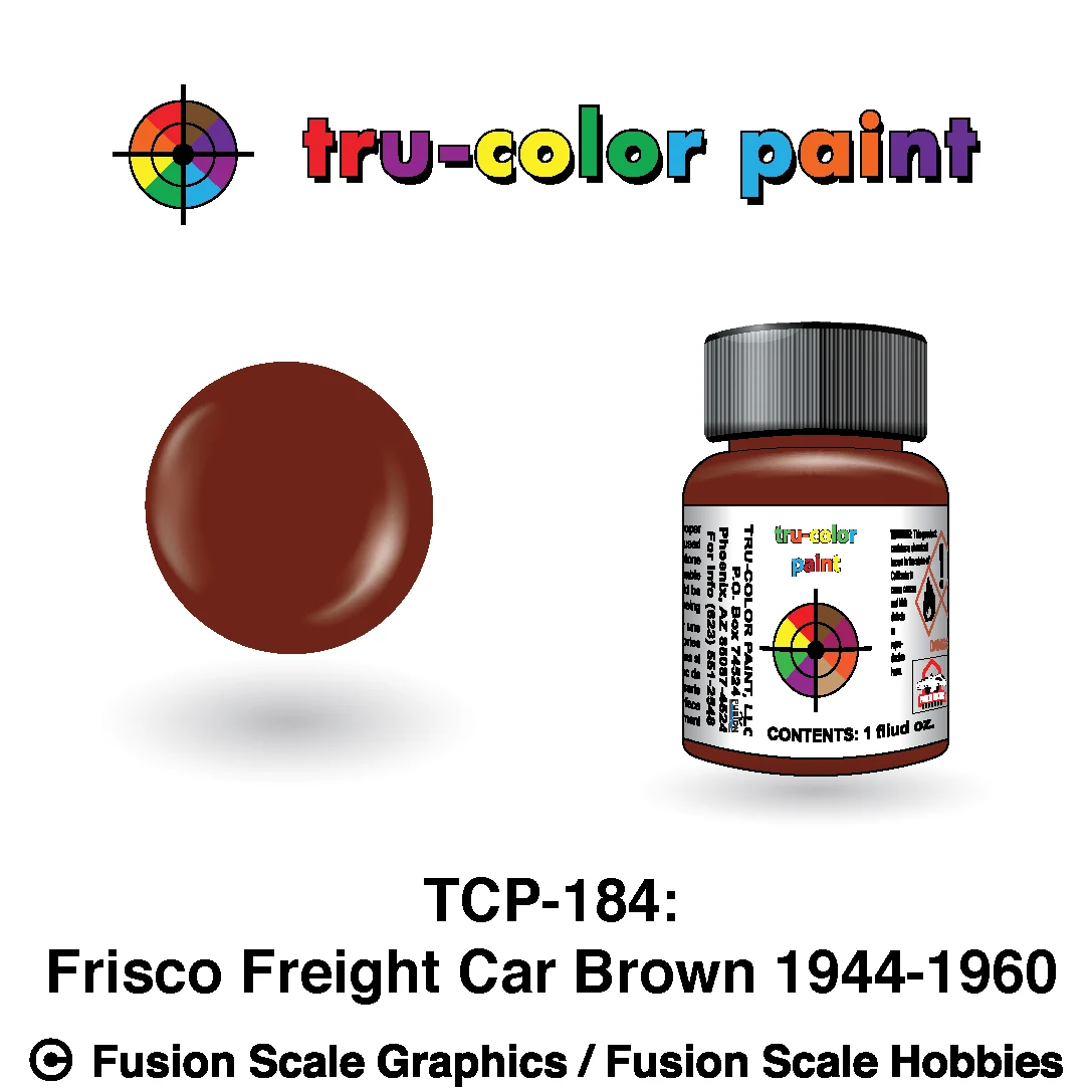 Tru Color Paint Frisco SLSF '44-'60s Freight Car Brown 1oz - 184
