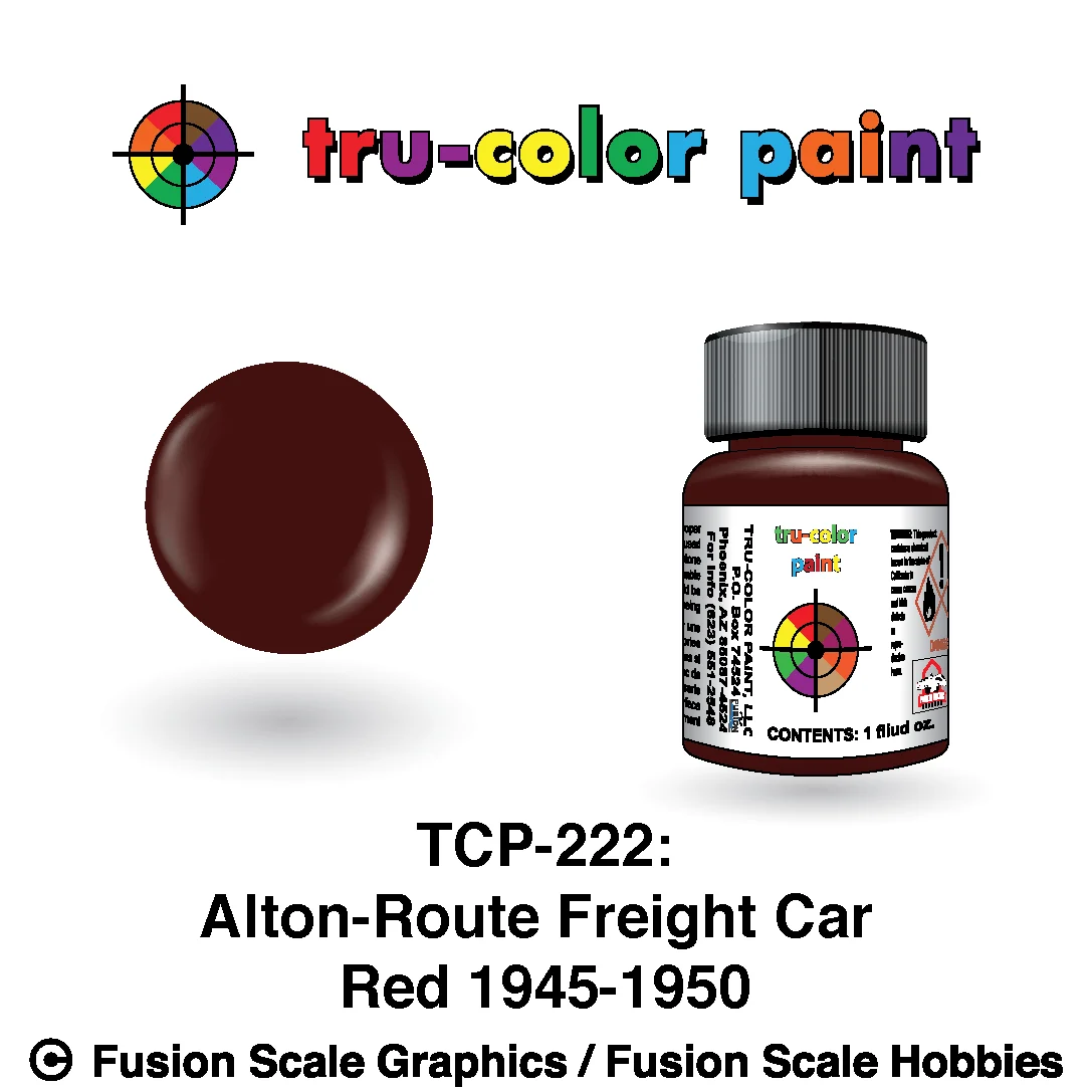 Tru Color Paint Alton-Route '45-'50 Freight Car Red 1oz