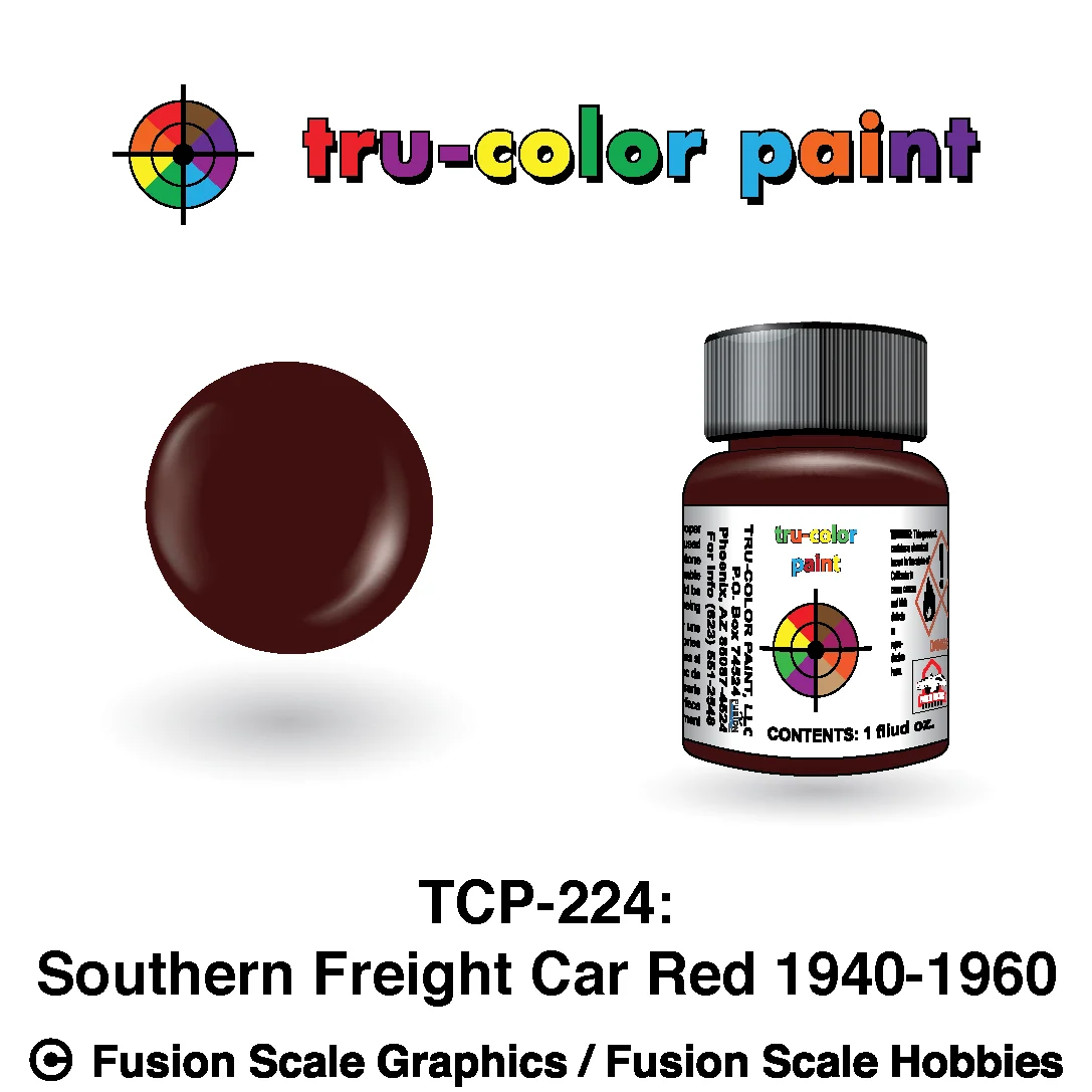 Tru Color Paint Southern '40-'60 Freight Car Red 1oz