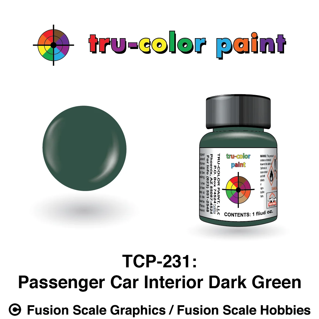 Tru Color Paint Passenger Car Interior Dark Green 1oz