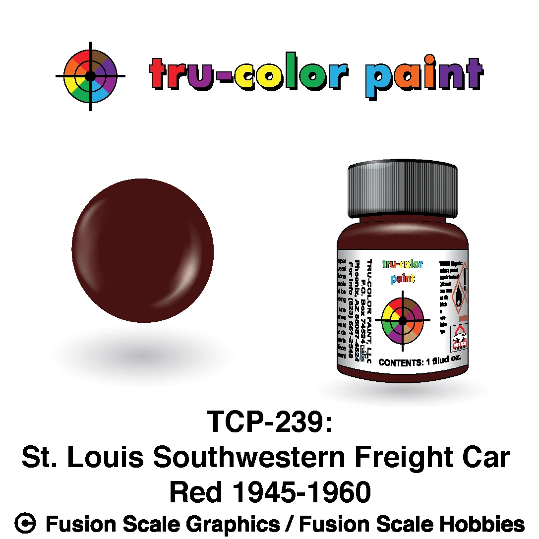 Tru Color Paint St. Louis Southwestern '45-'60s Freight Car Red 1oz