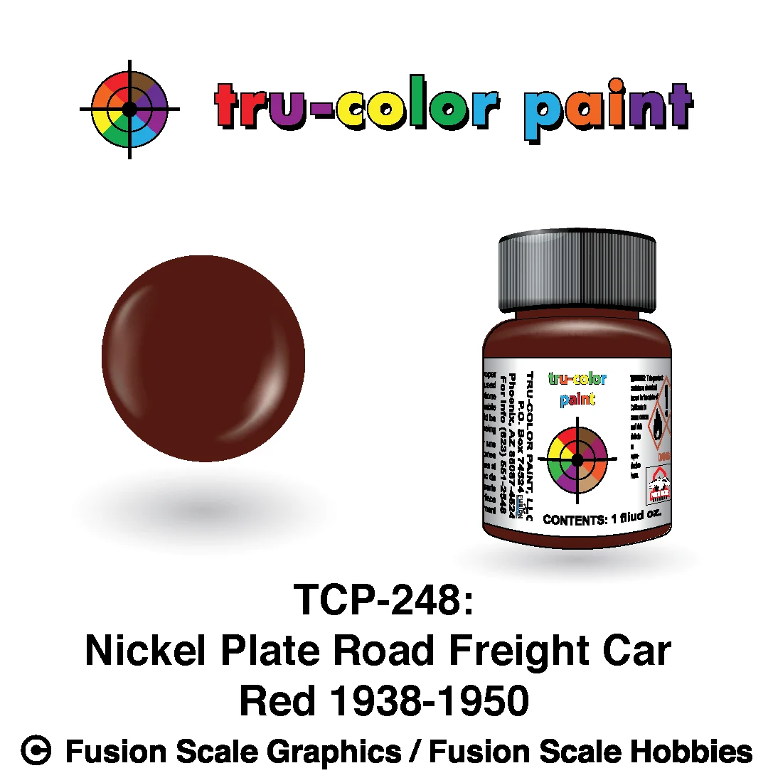 Tru Color Paint Nickel Plate Road '38-'50s Freight Car Red 1oz