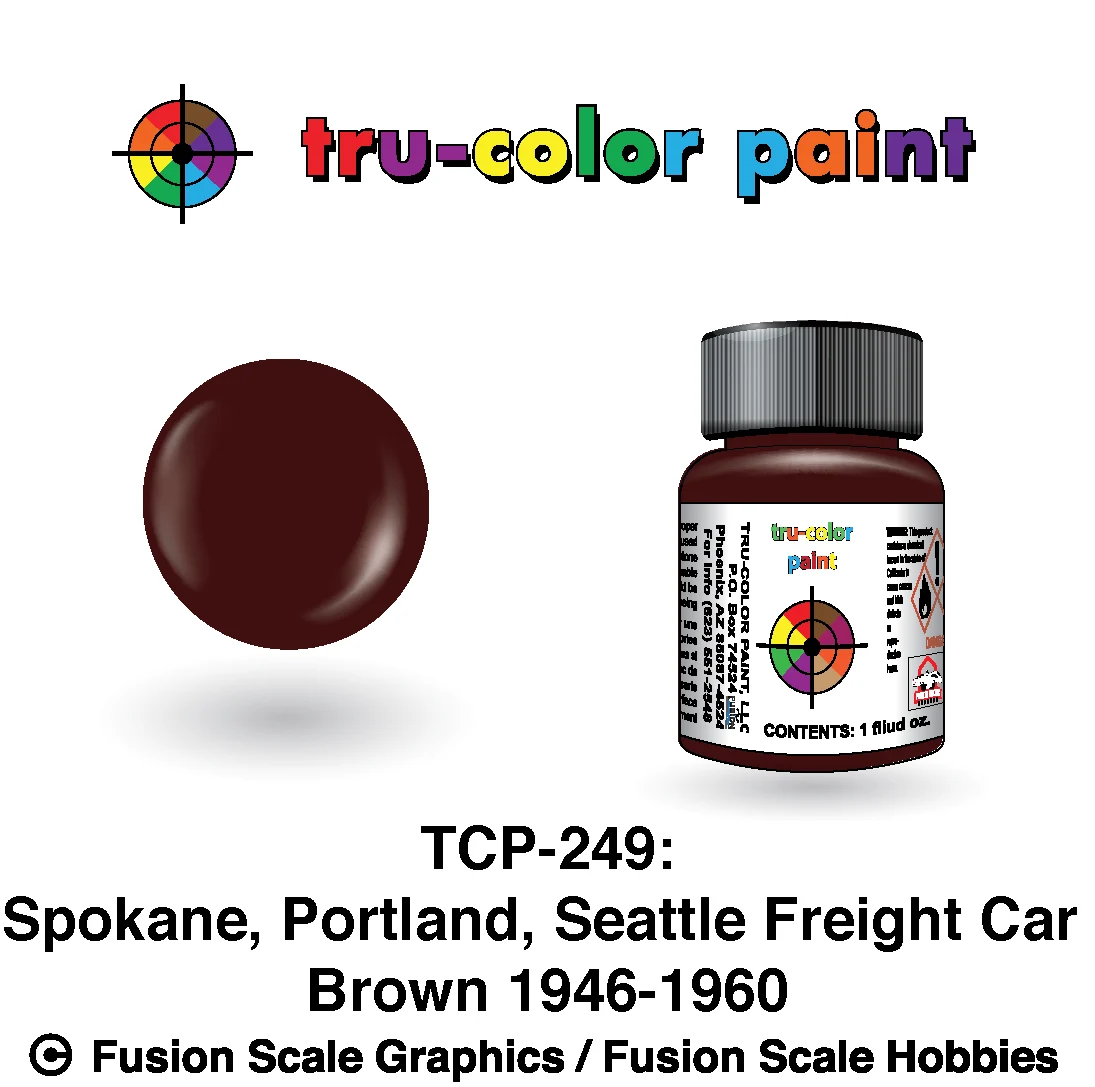 Tru Color Paint Spokane, Porland, & Seattle '46-'60s Freight Car Brown 1oz