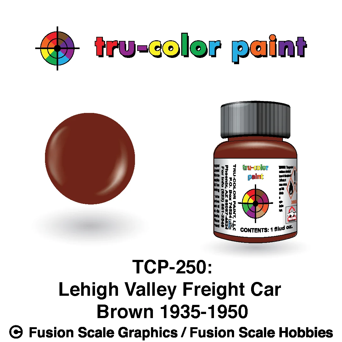 Tru Color Paint Lehigh Valley '35-'50s Freight Car Brown 1oz