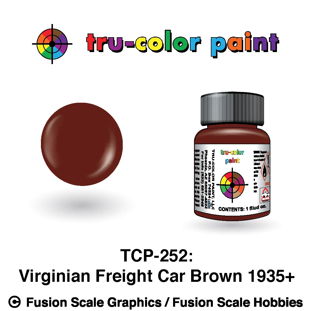 Tru Color Paint Virginian '35+ Freight Car Brown 1oz
