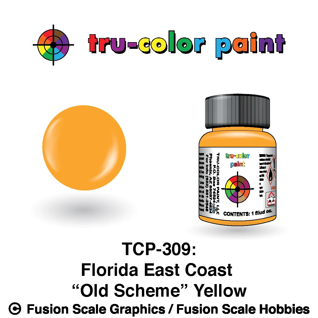 Tru Color Paint Florida East Coast "Old Scheme" Yellow 1oz - 309