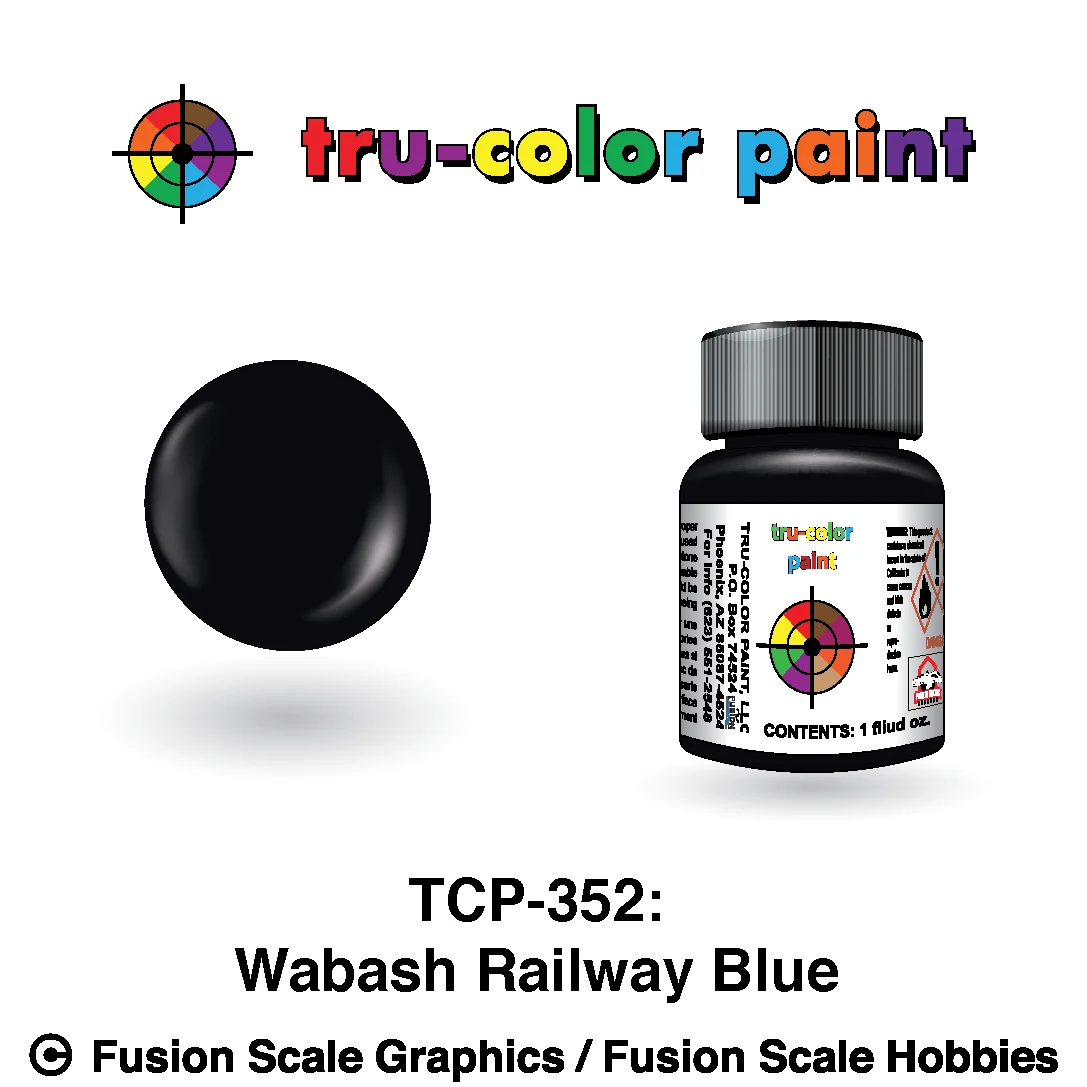Tru Color Paint Wabash Railway Blue 1oz - 352