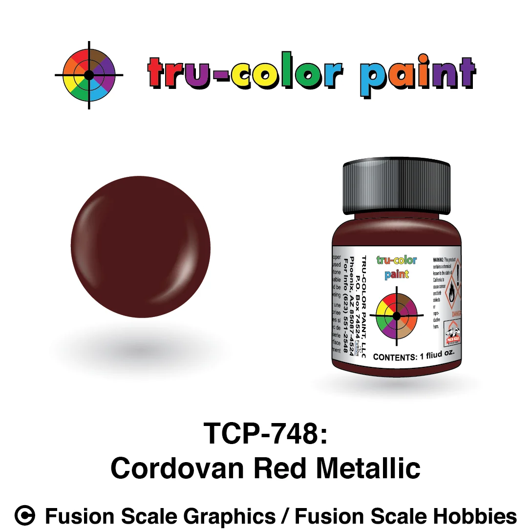 Tru Color Paint Metallic Cordovan Red 1oz