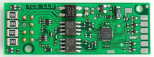 HO Train Control Systems LL8 8-Function Direct-Plug Decoder 1343