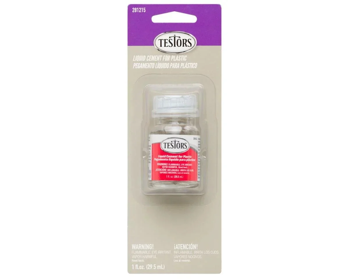 Testors Liquid Cement for Plastics - Carded 281215