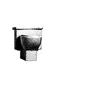 Plastruct G gauge White Polystyrene Low Boo Toilet (1 per pack)