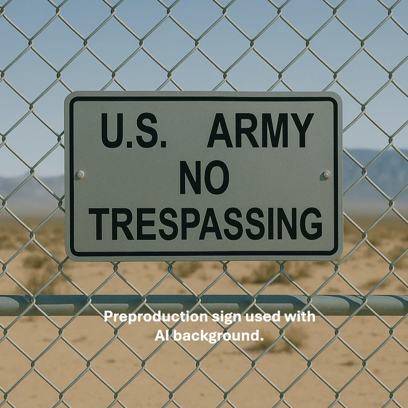 N Scale - U.S. Army No Trespassing - No Poles - 6 Pack