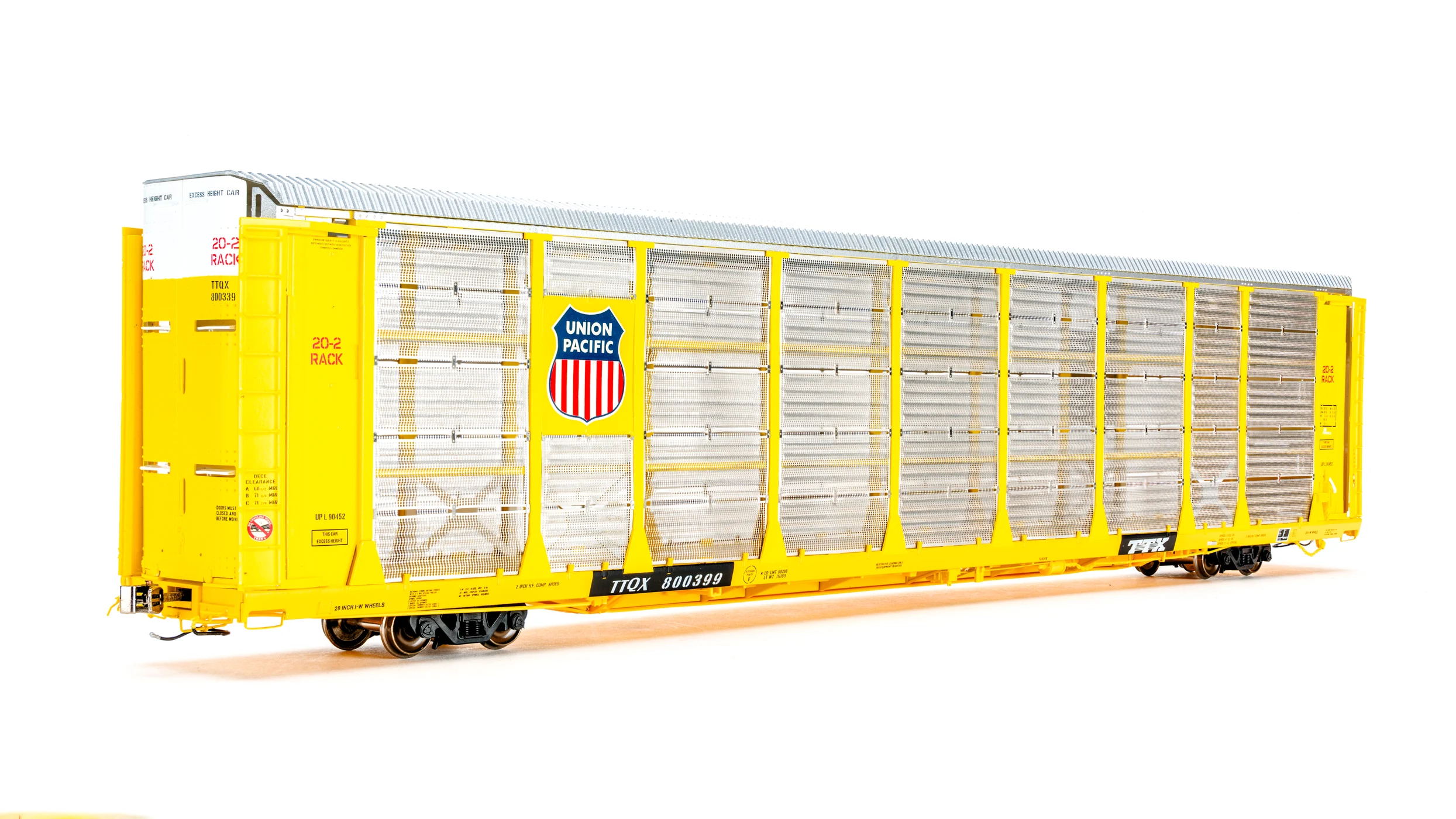 Class One Model Works HO Scale Union Pacific TTQX 909335 Thrall 20-2 Autorack Type A