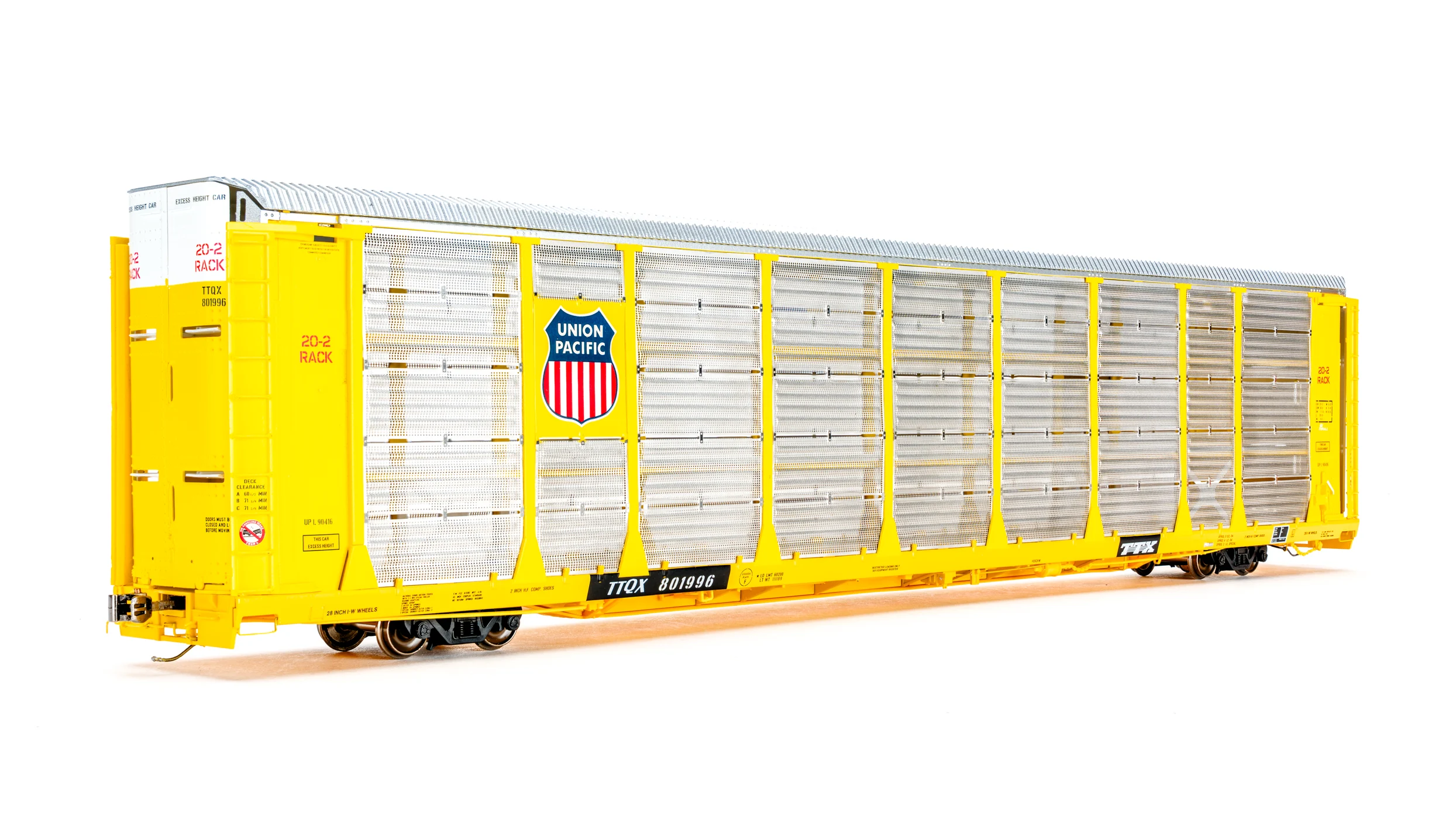 Class One Model Works HO Scale Union Pacific TTQX 802026 Thrall 20-2 Autorack Type B